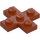 LEGO Donkeroranje Plaat 3 x 3 Kruis (15397)