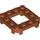 LEGO Dark Orange Plate 4 x 4 x 0.7 with Rounded Corners and 2 x 2 Open Center (79387)