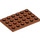 LEGO Donkeroranje Plaat 4 x 6 (3032)