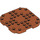 LEGO Orange sombre assiette 8 x 8 x 0.7 avec Coins arrondis (66790)