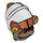 LEGO Dark Orange Quarrie Minifigure Head (33591)