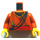 LEGO Dunkelorange Sherpa Sangye Dorje Torso mit Dark Orange Arme und Gelb Hände (973 / 73403)