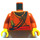 LEGO Naranja oscuro Sherpa Sangye Dorje Torso con Naranja oscuro Brazos y Amarillo Manos (973 / 73403)