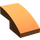 LEGO Orange sombre Pente 1 x 2 Incurvé (3593 / 11477)