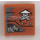 LEGO Dark Orange Slope 2 x 2 Curved with Ninja Skull with Crossed Swords, Rivets and Gears Sticker (15068)