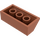 LEGO Mörk Orange Backe 2 x 4 (45°) med grov yta (3037)