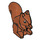 LEGO Orange Sombre Squirrel avec Marron Nez (98480)