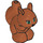 LEGO Dark Orange Squirrel with Hole for Bow (13040 / 32596)