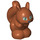 LEGO Dunkelorange Squirrel mit Loch for Bow (13040 / 32596)