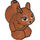 LEGO Dark Orange Squirrel with Large Brown Eyes (49086)