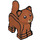 LEGO Dunkelorange Standing Katze mit Kurz Schwanz Oben mit Brown Nose (80686 / 93700)