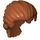 LEGO Dark Orange Swept Back Hair with Short Ponytail (95226)