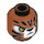 LEGO Dark Orange Tazar Minifigure Head (Recessed Solid Stud) (3626 / 19980)