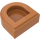 LEGO Dunkelorange Fliese 1 x 1 Hälfte Oval (24246 / 35399)