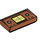 LEGO Dunkelorange Fliese 1 x 2 mit Radio mit Nut (3069 / 23080)
