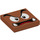 LEGO Dark Orange Tile 2 x 2 with Goomba Face with Central Eyes with Groove (3068 / 79530)