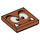 LEGO Dunkelorange Fliese 2 x 2 mit Goomba Gesicht mit Close Augen mit Nut (3068 / 68938)