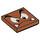 LEGO Dark Orange Tile 2 x 2 with Goomba Face with Down Eyes with Groove (3068 / 70115)