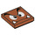 LEGO Dark Orange Tile 2 x 2 with Goomba Face with Middle Eyes with Groove (3068)