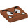 LEGO Dunkelorange Fliese 2 x 2 mit Goomba Gesicht mit Middle Augen mit Nut (3068 / 68903)
