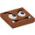 LEGO Dark Orange Tile 2 x 2 with Goomba Face with Right Eyes with Groove (3068)