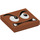 LEGO Dark Orange Tile 2 x 2 with Goomba Face with Right Eyes with Groove (3068 / 68917)