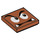 LEGO Dark Orange Tile 2 x 2 with Goomba Face with Right Eyes with Groove (3068 / 68917)