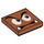 LEGO Dunkelorange Fliese 2 x 2 mit Goomba Gesicht mit Recht Augen mit Nut (3068 / 68917)