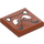 LEGO Mørk oransje Tile 2 x 2 med Goomba Grumpy Ansikt med Rille (3068 / 101883)