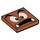 LEGO Naranja oscuro Plana 2 x 2 con Goomba Surprised Cara con ranura (3068 / 68947)