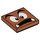 LEGO Dark Orange Tile 2 x 2 with Goomba Surprised Face with Groove (3068 / 68947)