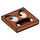 LEGO Orange Sombre Tuile 2 x 2 avec Parachute Goomba Face Looking En haut avec rainure (3068 / 80050)