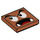 LEGO Dunkelorange Fliese 2 x 2 mit Parachute Goomba Gesicht Looking Oben mit Nut (3068 / 80050)
