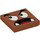 LEGO Dark Orange Tile 2 x 2 with Parachute Goomba Face Looking up with Groove (3068 / 80050)