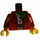 LEGO Arancione scuro Busto con Verde Bandana e 2 Pockets (Misako) (973 / 76382)