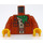 LEGO Arancione scuro Busto con Verde Bandana e 2 Pockets (Misako) (973 / 76382)