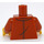 LEGO Tmavě oranžová Trup s Zelená Šátek a 2 Pockets (Misako) (973 / 76382)