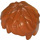 LEGO Orange sombre Tousled Court Messy Cheveux (36762)