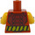 LEGO Dunkelorange Wallop Minifigur Torso (973 / 76382)