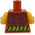 LEGO Orange sombre Wallop Minifig Torse (973 / 76382)
