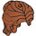 LEGO Dunkelorange Wellig Haar mit Bun und Sidebangs mit Loch auf oben (15499 / 86221)