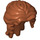 LEGO Dunkelorange Wellig Haar mit Bun und Sidebangs mit Loch auf oben (15499 / 86221)