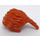 LEGO Arancione scuro Ondulato Capelli con divisione laterale e Braid at the Retro (2640)