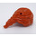 LEGO Dark Orange Wavy Hair with Side Parting and Braid at the Back (2640)