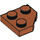 LEGO Donkeroranje Wig Plaat 2 x 2 Cut Hoek (26601)