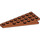 LEGO Donkeroranje Wig Plaat 4 x 8 Vleugel Links met onderkant noppenuitsparing (3933 / 45174)