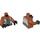 LEGO Donkeroranje X-Vleugel Pilot Minifig Torso met Dark Oranje Armen en Zwart Handen (973 / 76382)