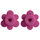 LEGO Dunkelpink 4 Blume Heads auf Sprue (3742 / 56750)