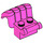 LEGO Dunkelpink Backstein 1 x 2 mit Claws und Griff (80488)
