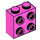 LEGO Dark Pink Brick 1 x 2 x 1.6 with Studs on One Side (1939 / 22885)